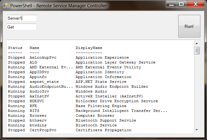 Remote Service Manager