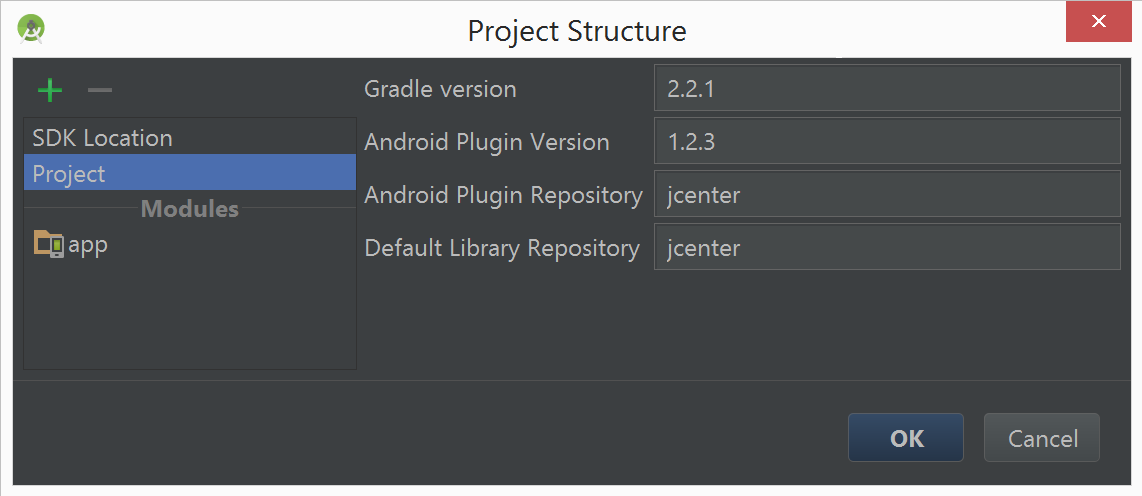 Android Studio Gradle setting
